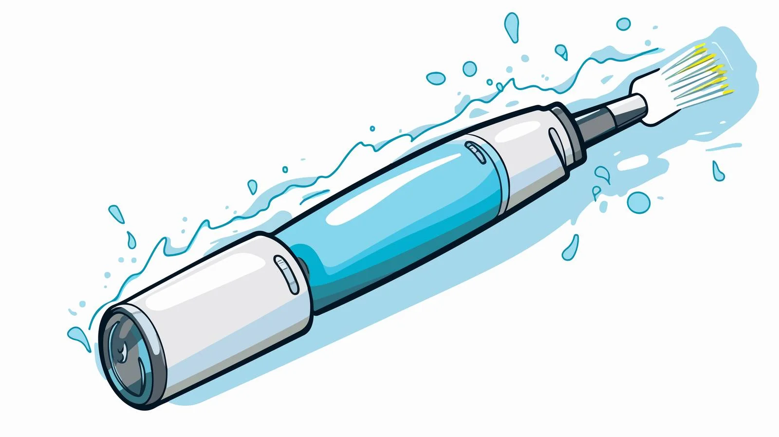 Electric Toothbrush Cartoon Illustration — free download from Dotvec