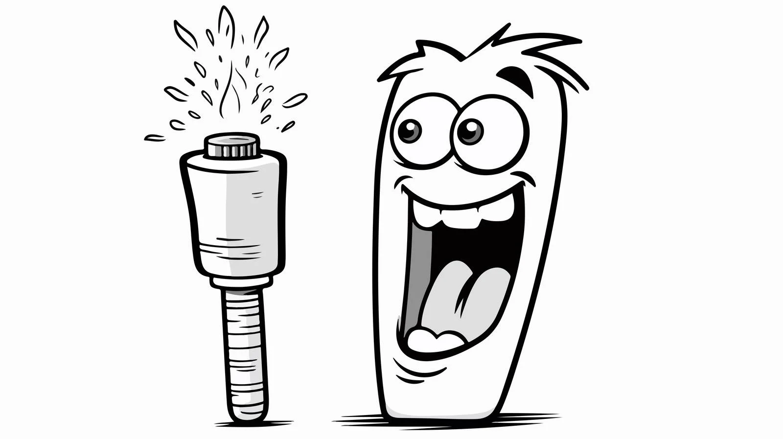 Hand-drawn Cartoon Electric Toothbrush — free download from Dotvec