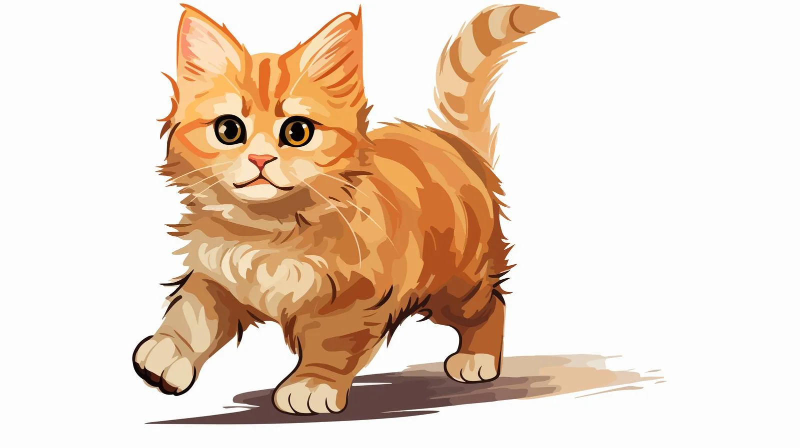 Whimsical Cartoon Cat Illustration — free download from Dotvec