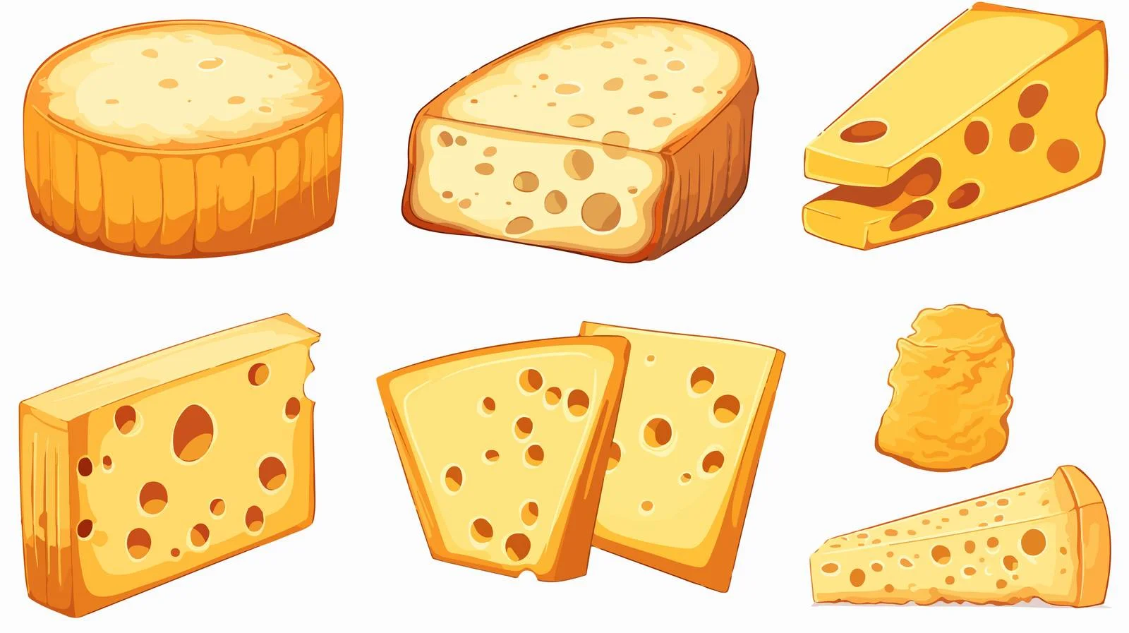 Cheese Cartoon Stock Vector Illustration — free download from Dotvec