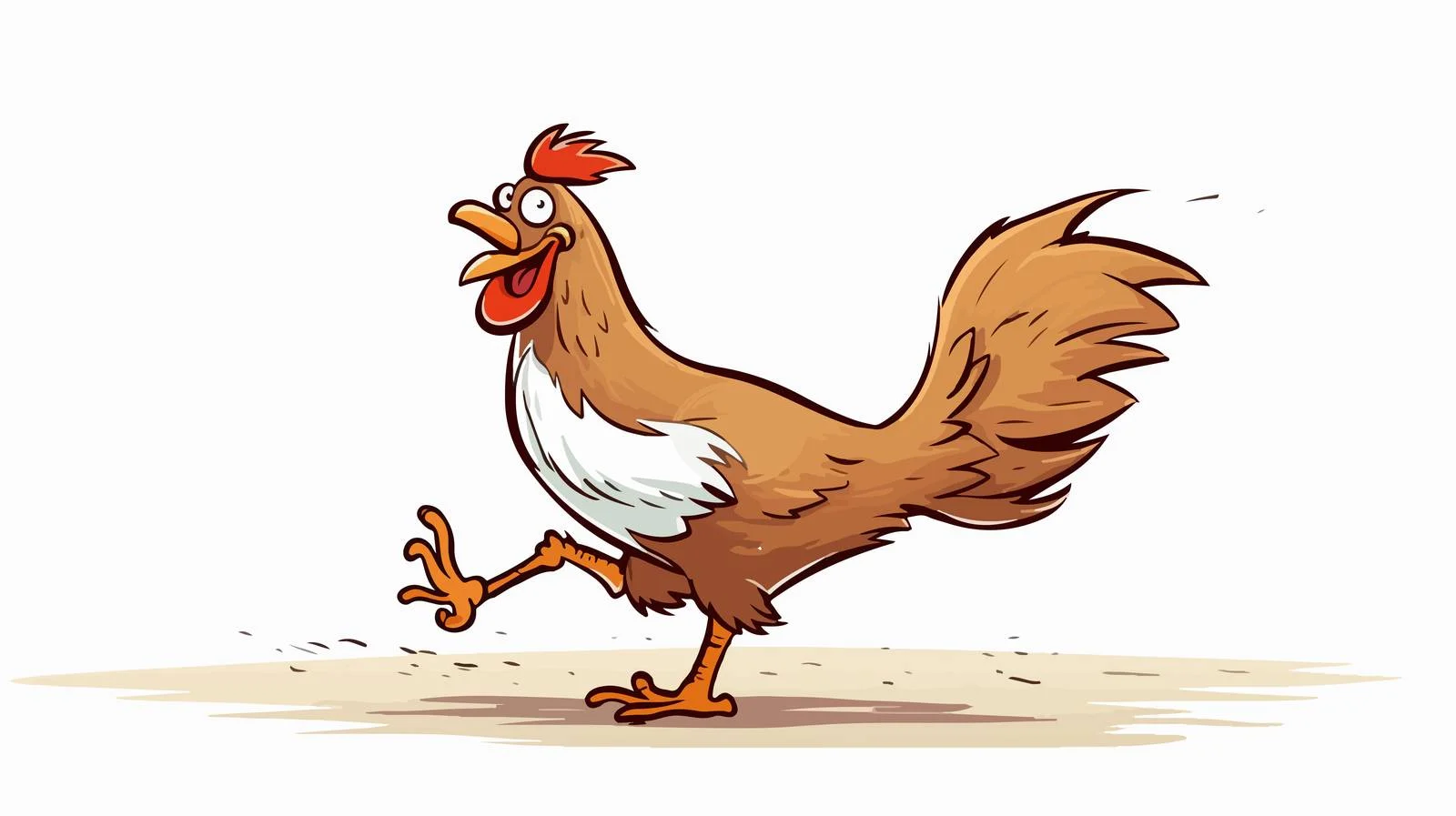 Quirky Chicken Sprinting Vector Illustration — free download from Dotvec