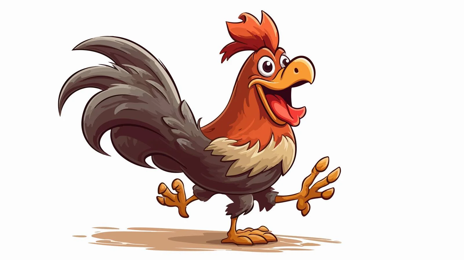 Animated Chicken Running Vector Illustration — free download from Dotvec
