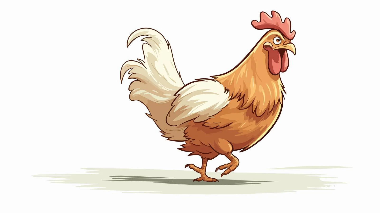 Dynamic Chicken Cartoon Vector Illustration — free download from Dotvec