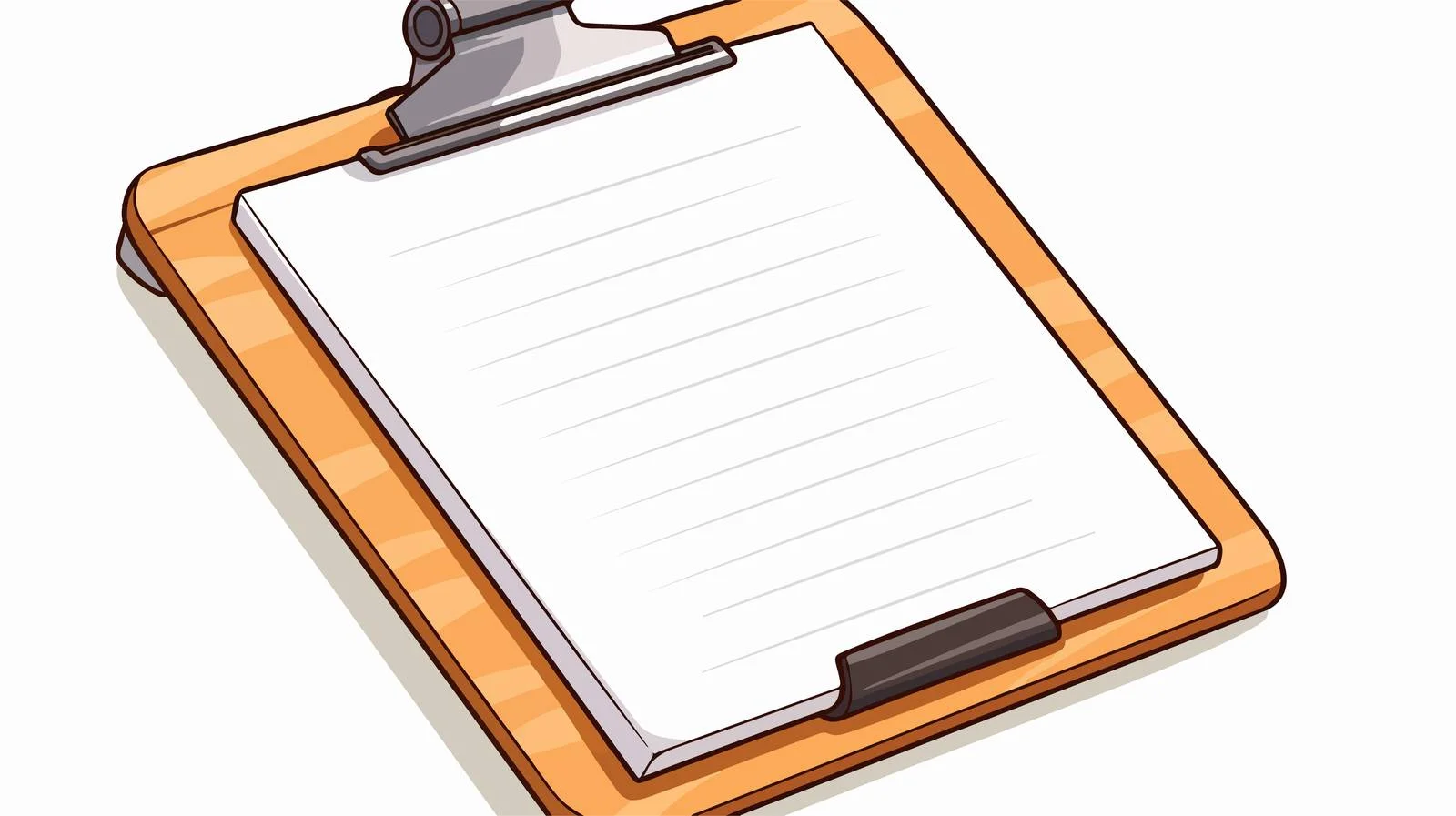 Hand-Drawn Cartoon Clipboard Illustration — free download from Dotvec