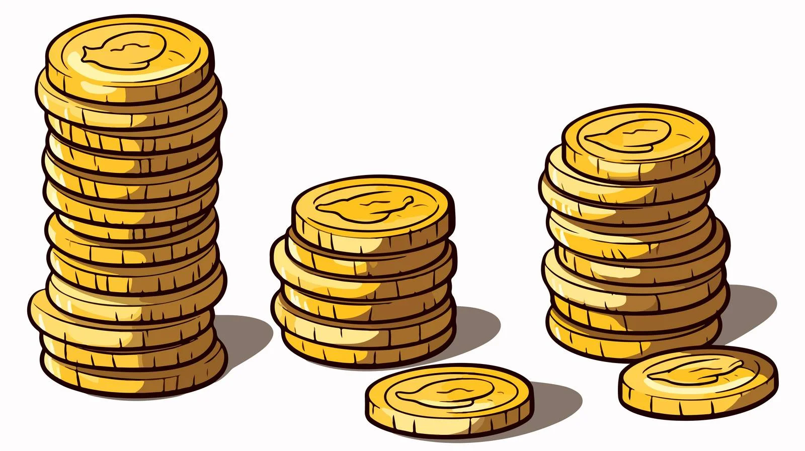 Hand-Drawn Coin Illustration Vector Art — free download from Dotvec