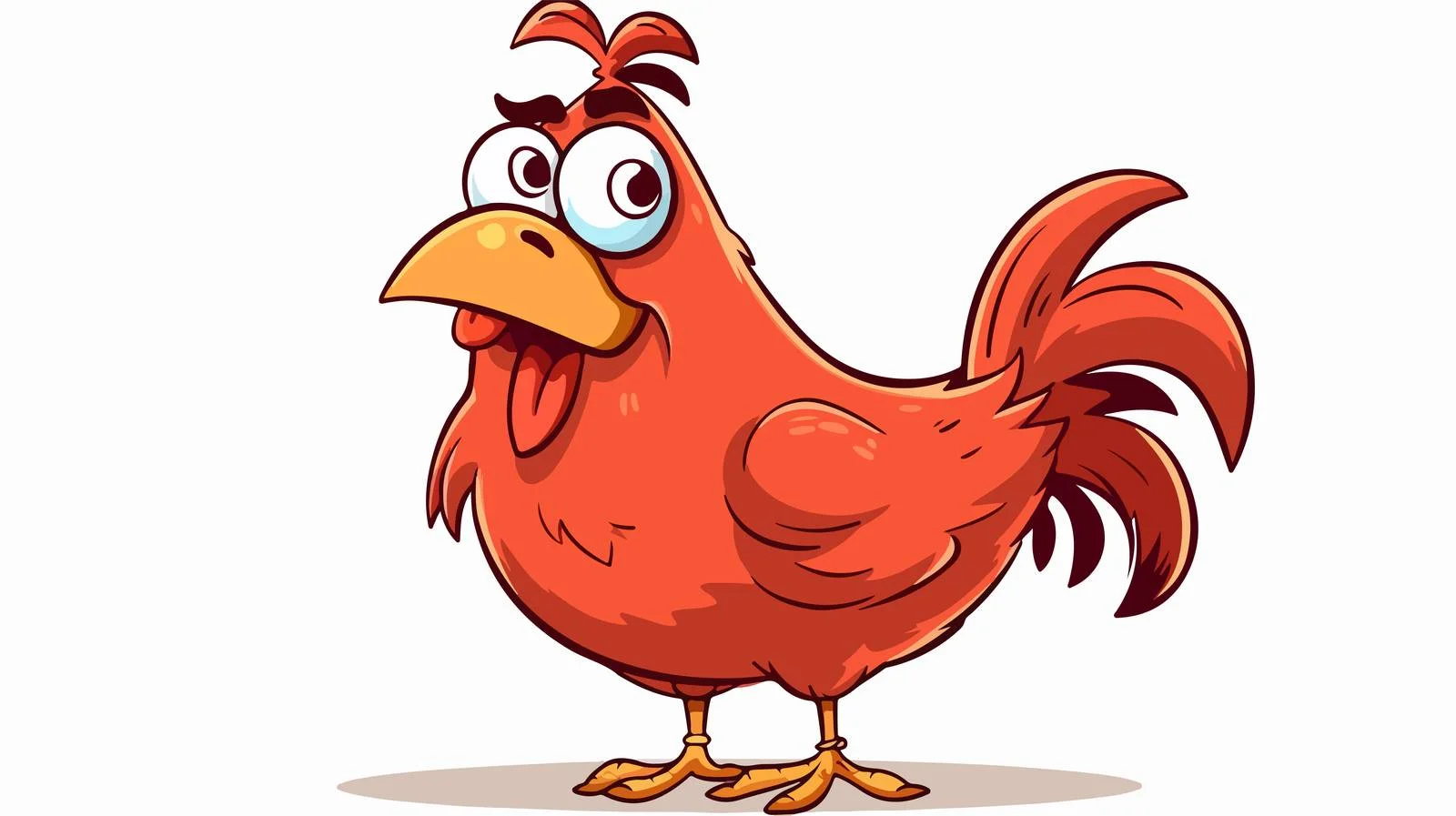 Confused Chicken Vector Illustration — free download from Dotvec