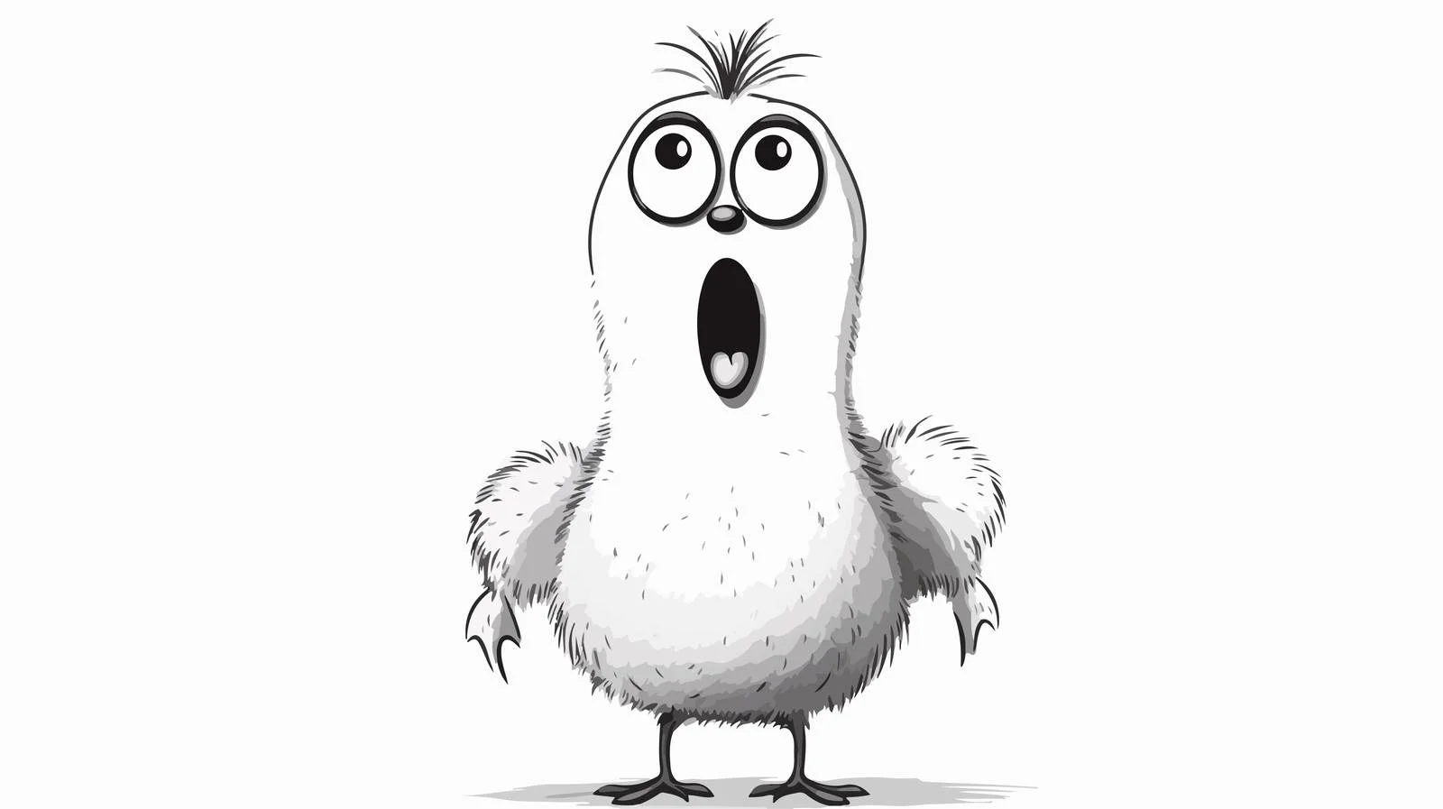 Confused Chicken Cartoon Vector Illustration — free download from Dotvec