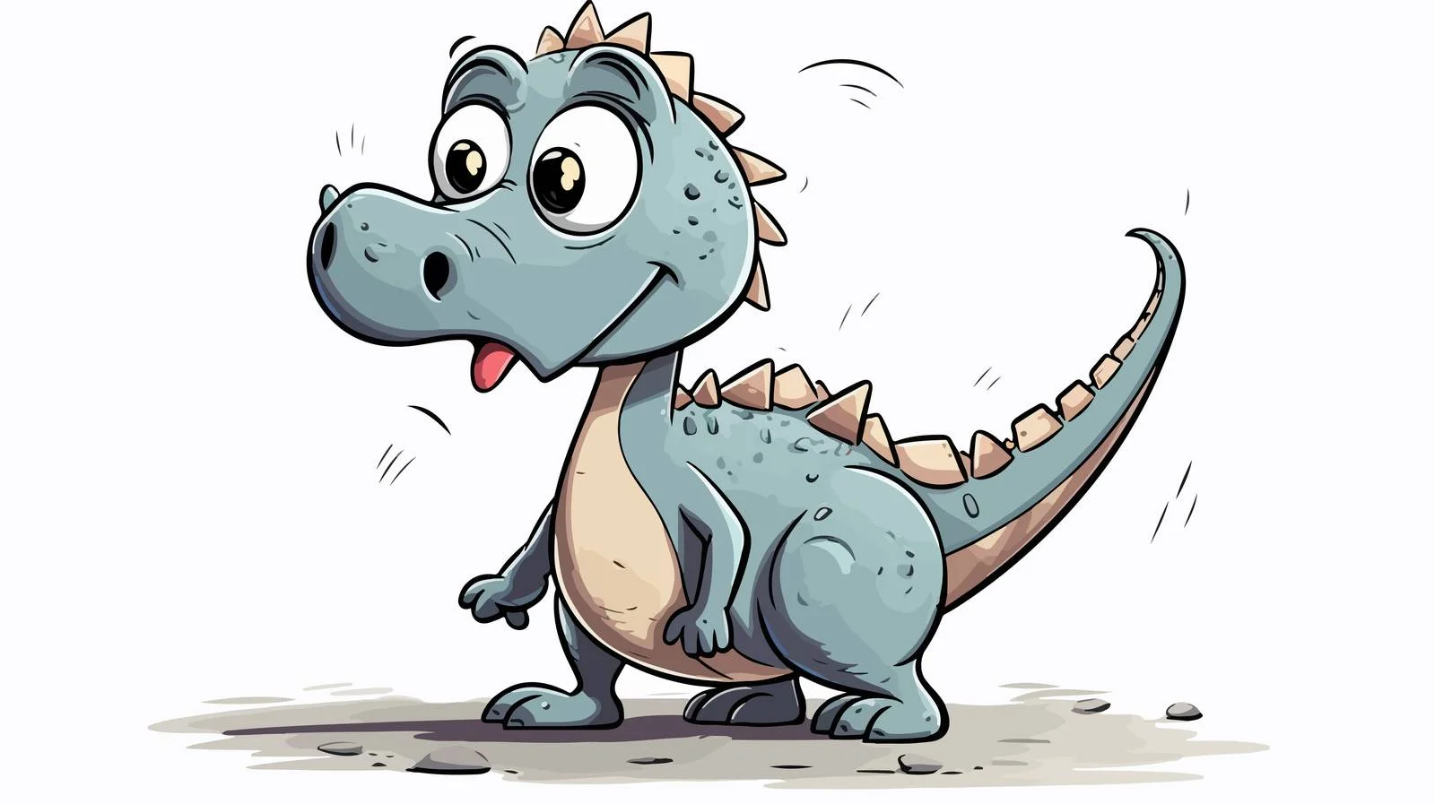 Confused Dinosaur Cartoon Illustration — free download from Dotvec