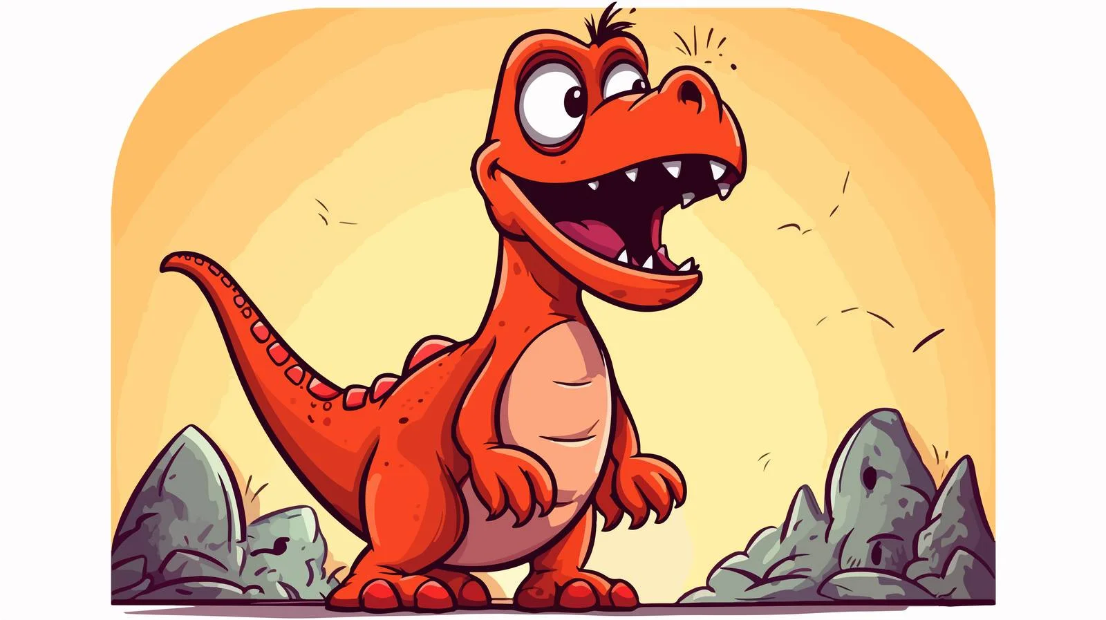Confused Dinosaur Cartoon Illustration — free download from Dotvec