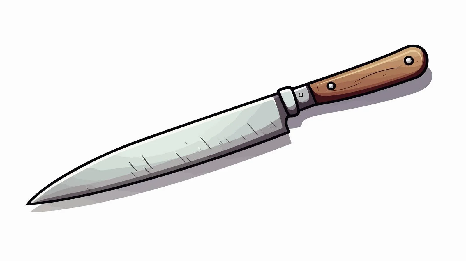 Hand-Drawn Cartoon Cutlery Knife Vector — free download from Dotvec