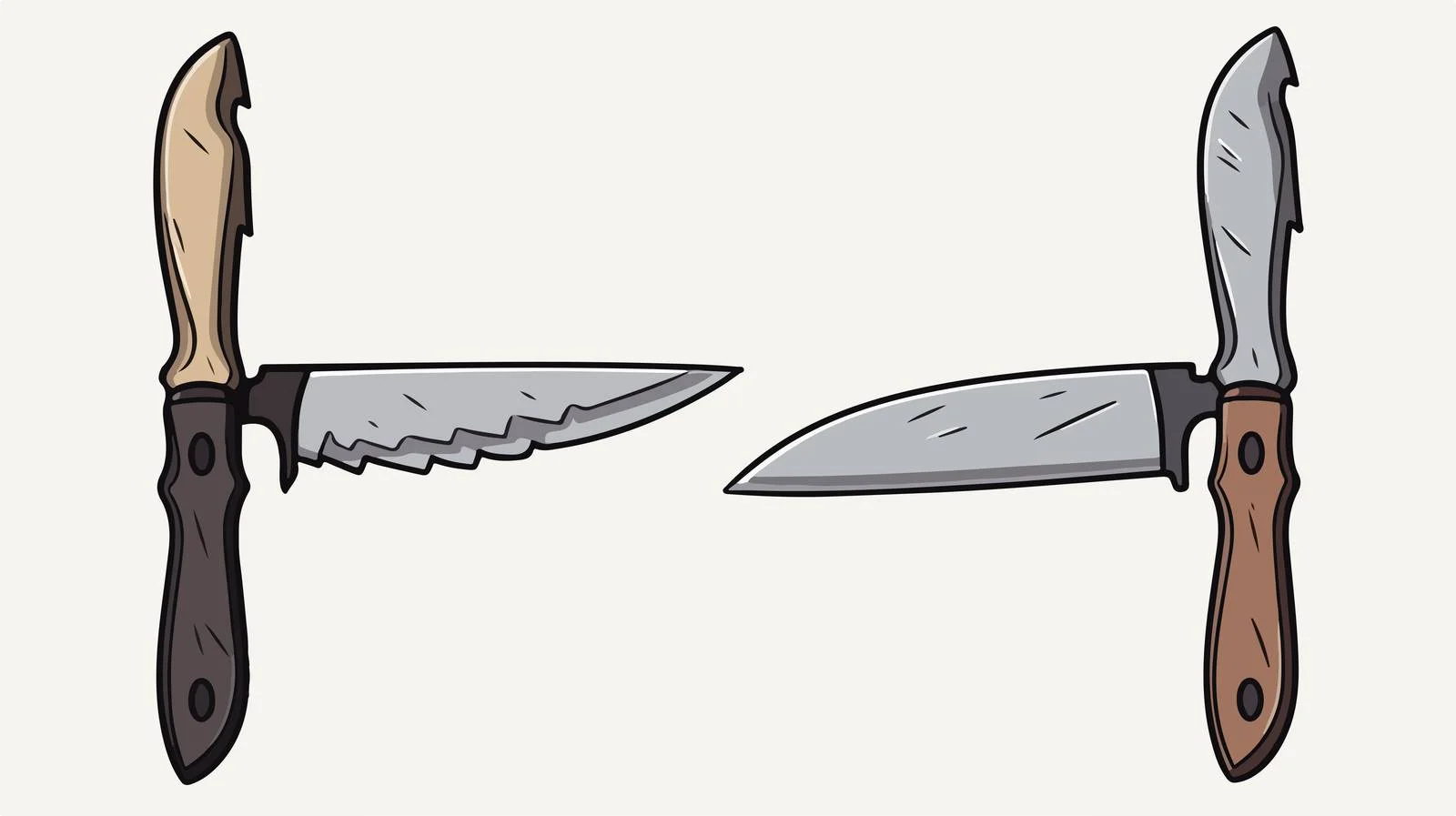 Cartoon Knife Illustration — free download from Dotvec