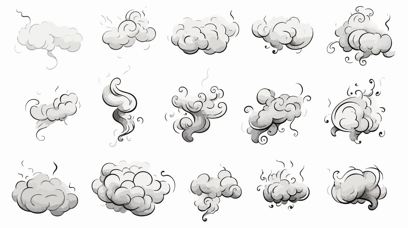 Decorative Smoke Puff Element — free download from Dotvec