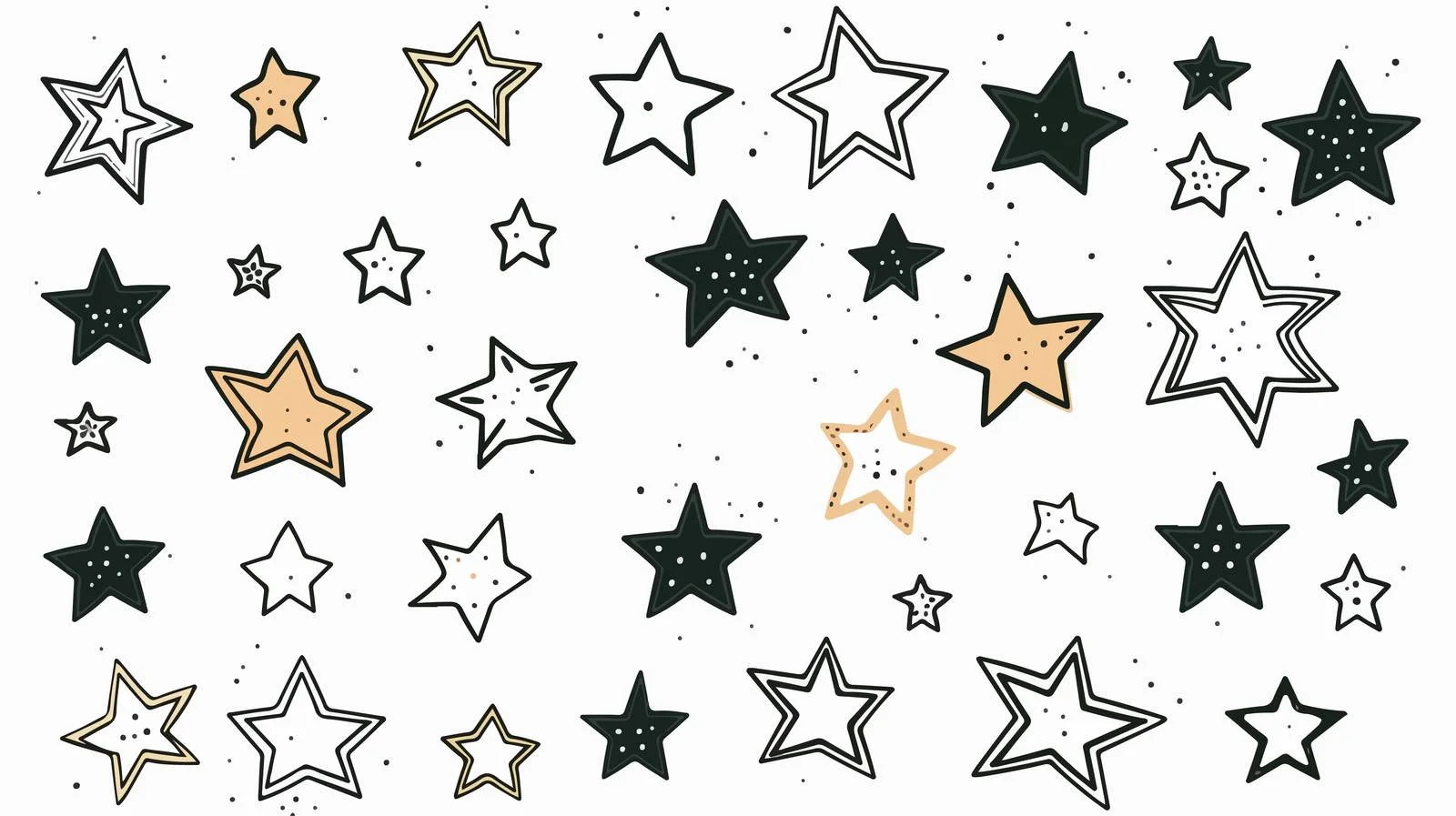Whimsical Stars Doodle Decoration — free download from Dotvec