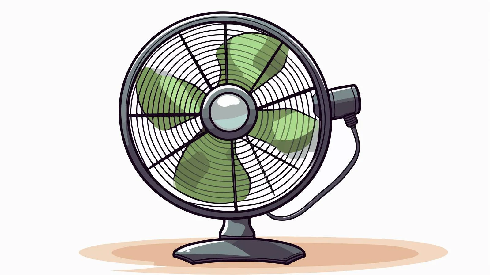 Quirky Cartoon Desk Fan Illustration — free download from Dotvec