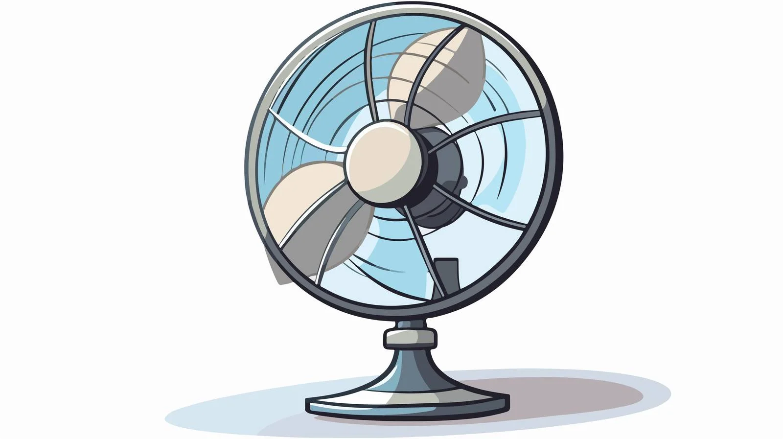 Cartoon Desk Fan Illustration — free download from Dotvec