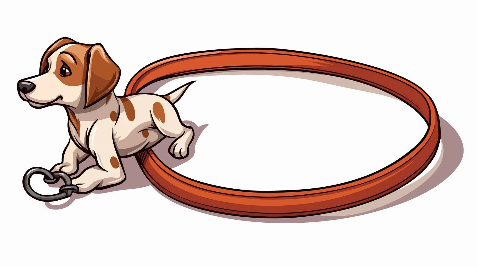 Whimsical Dog Leash Cartoon Vector Illustration — free download from Dotvec