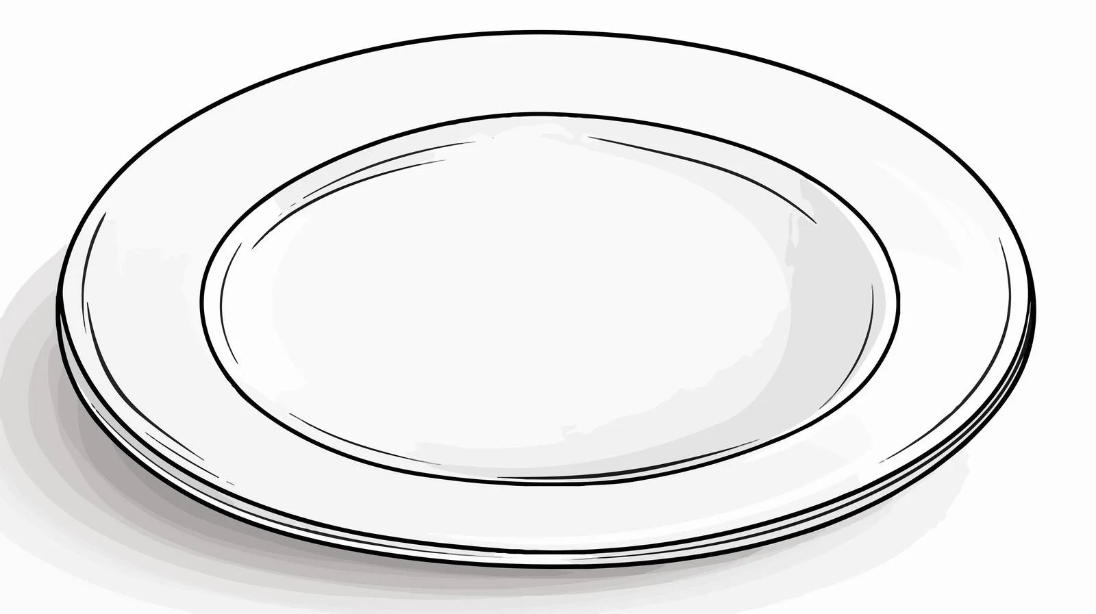 Cartoon Empty Plate Stock Vector — free download from Dotvec