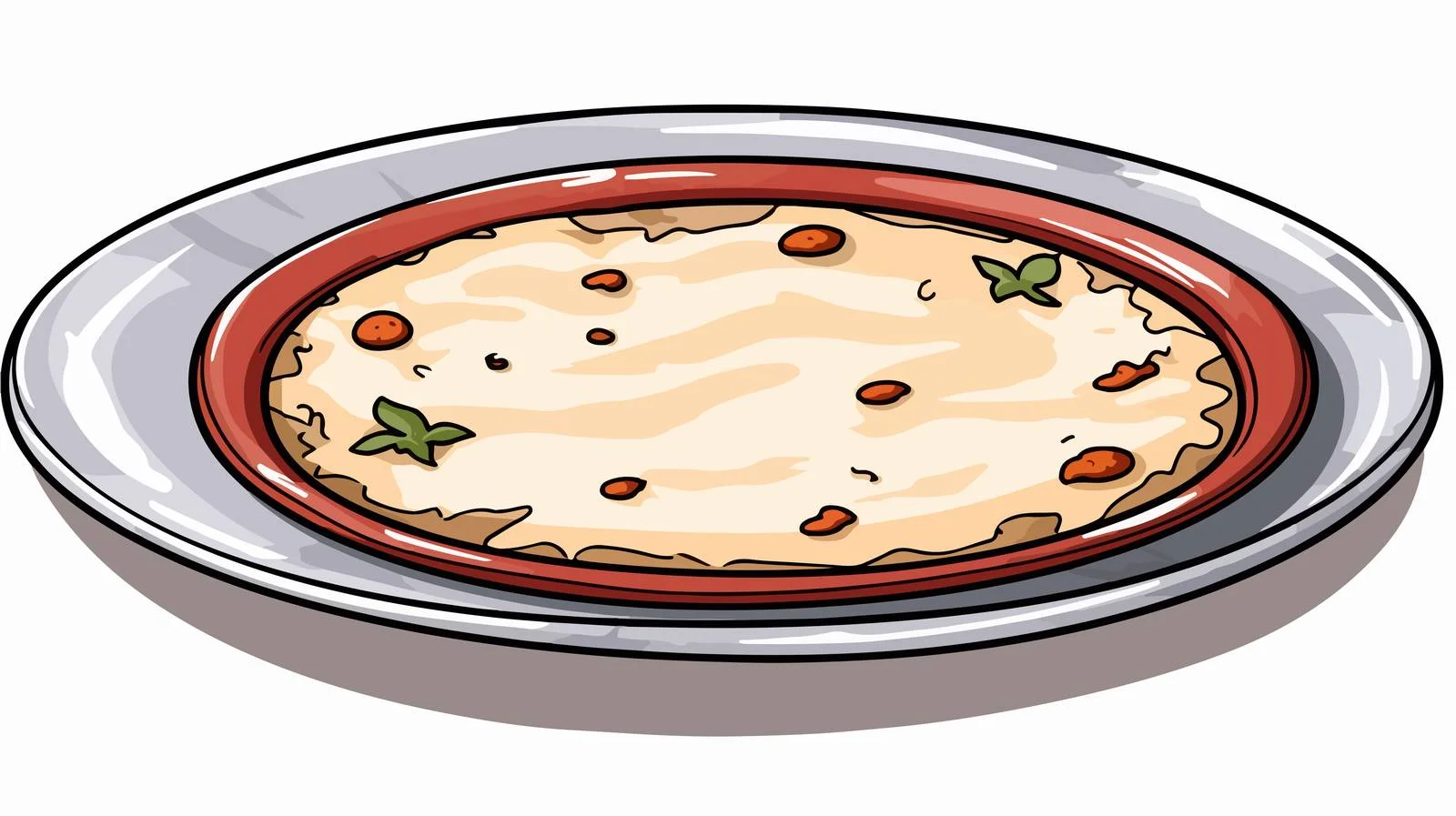 Hungry Cartoon Empty Plate Illustration — free download from Dotvec