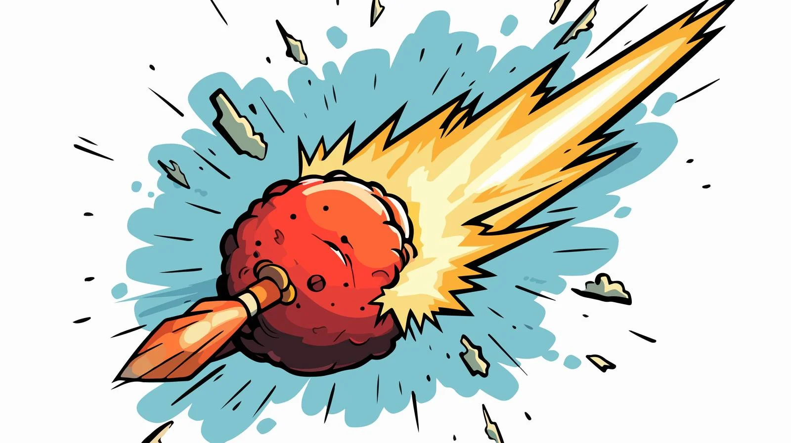 Cartoon Falling Bomb Vector Illustration — free download from Dotvec
