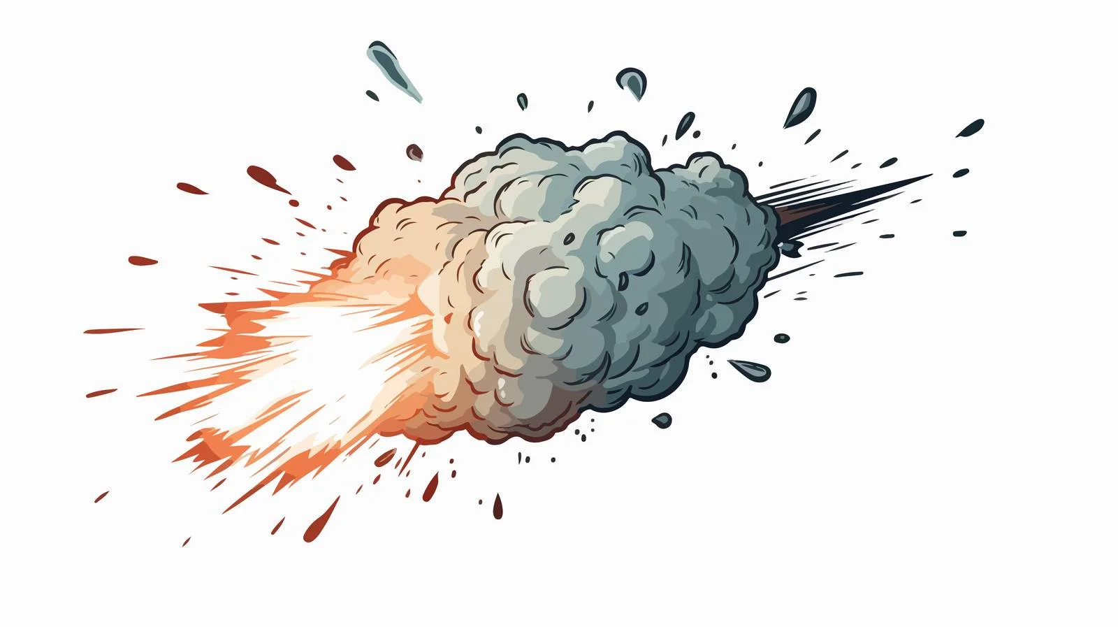 Cartoon Falling Bomb Vector Illustration — free download from Dotvec