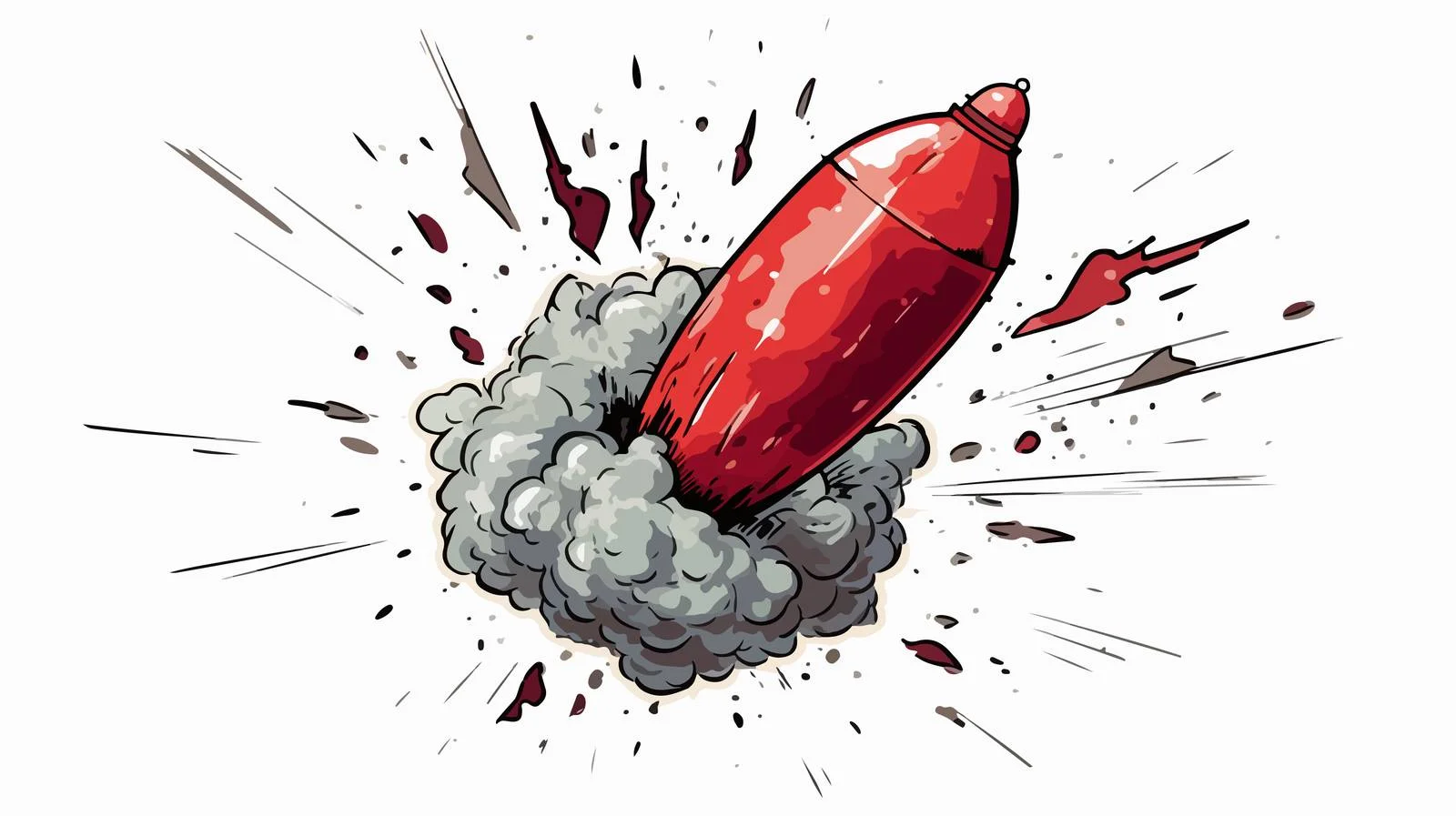 Cartoon Falling Bomb Vector Illustration — free download from Dotvec