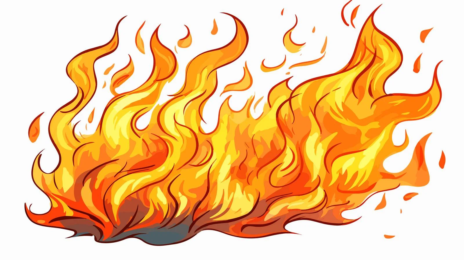 Cartoon Fire Vector Illustration — free download from Dotvec