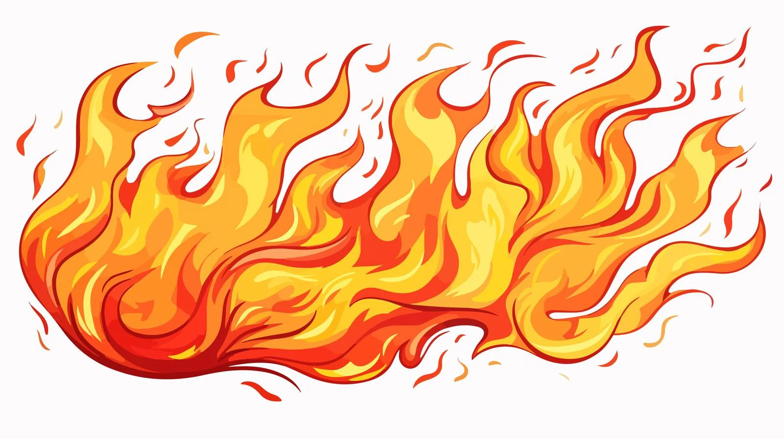 Creative Cartoon Fire Vector Illustration — free download from Dotvec