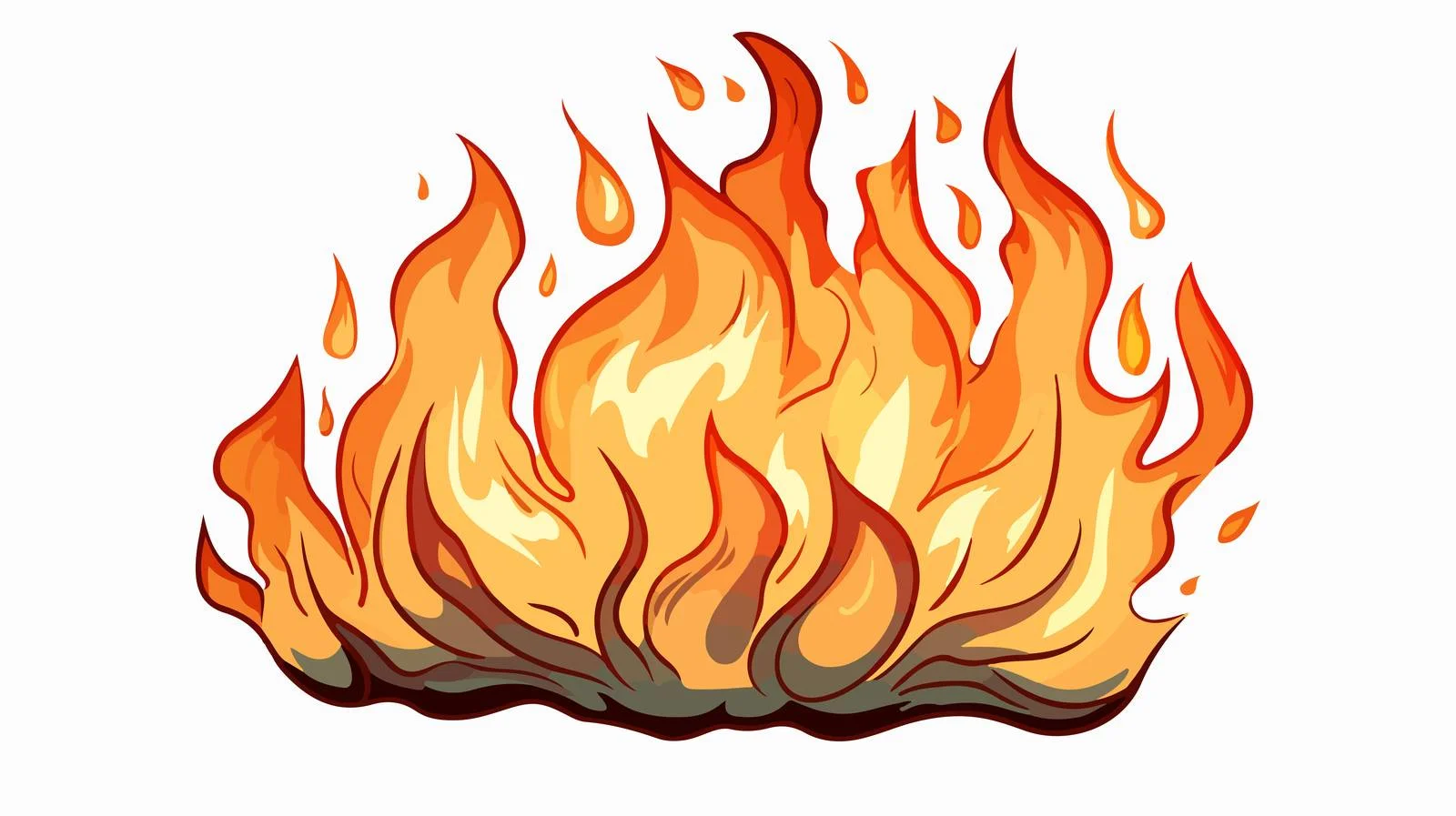 Cartoon Fire Vector Illustration — free download from Dotvec