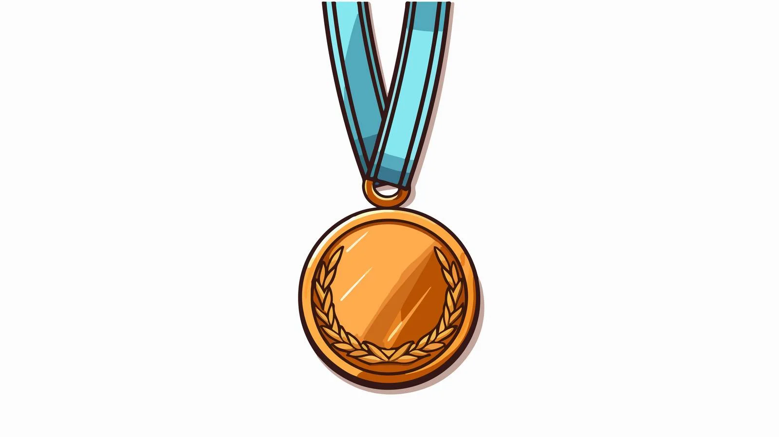 Hand-drawn First Place Medal Cartoon — free download from Dotvec