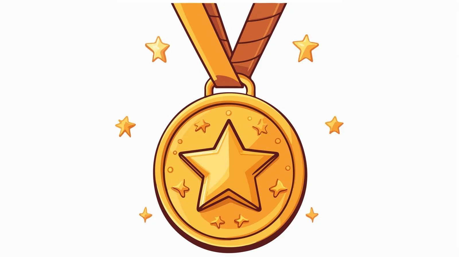 First Place Cartoon Medal Illustration — free download from Dotvec