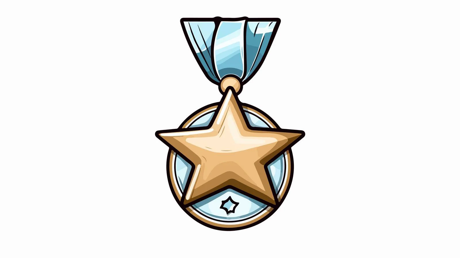 Hand-drawn Cartoon First Place Medal — free download from Dotvec