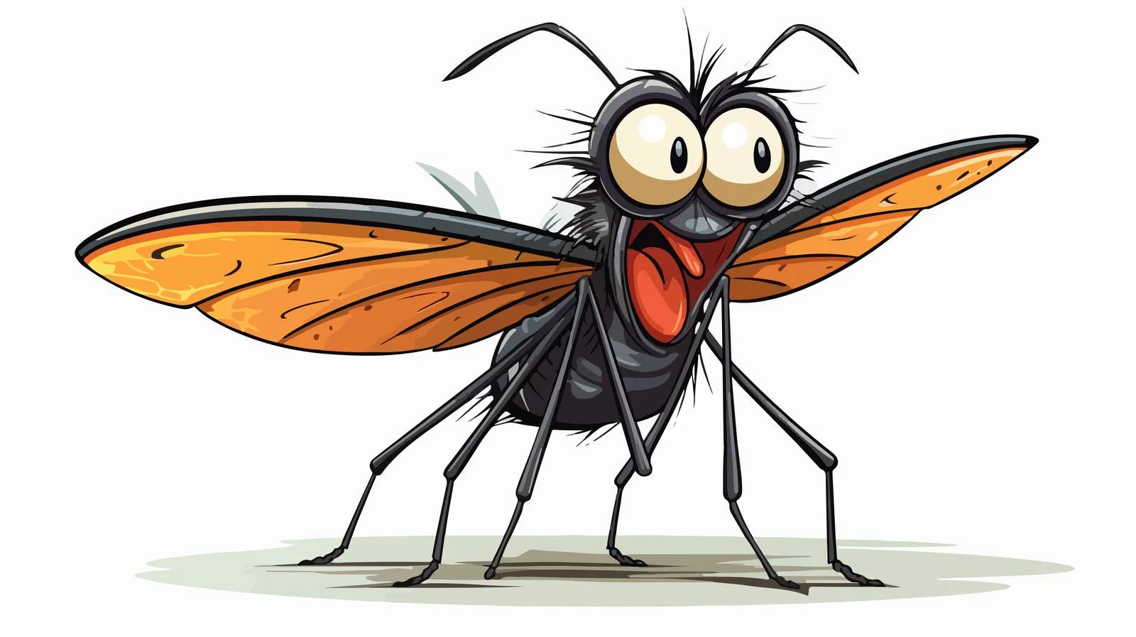Zapped Cartoon Fly Stock Illustration — free download from Dotvec