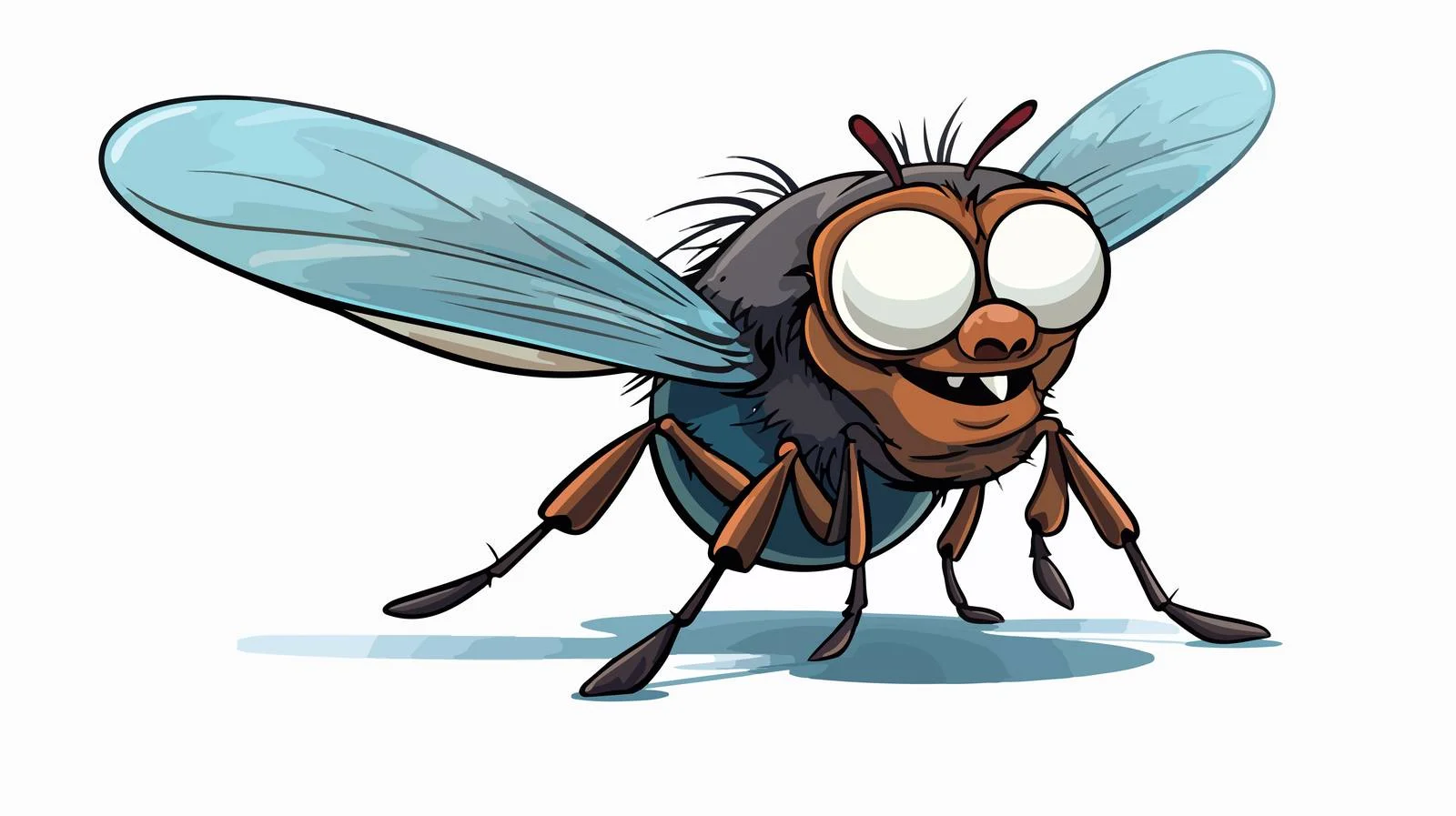 Vivid Cartoon Fly Zapped Illustration — free download from Dotvec
