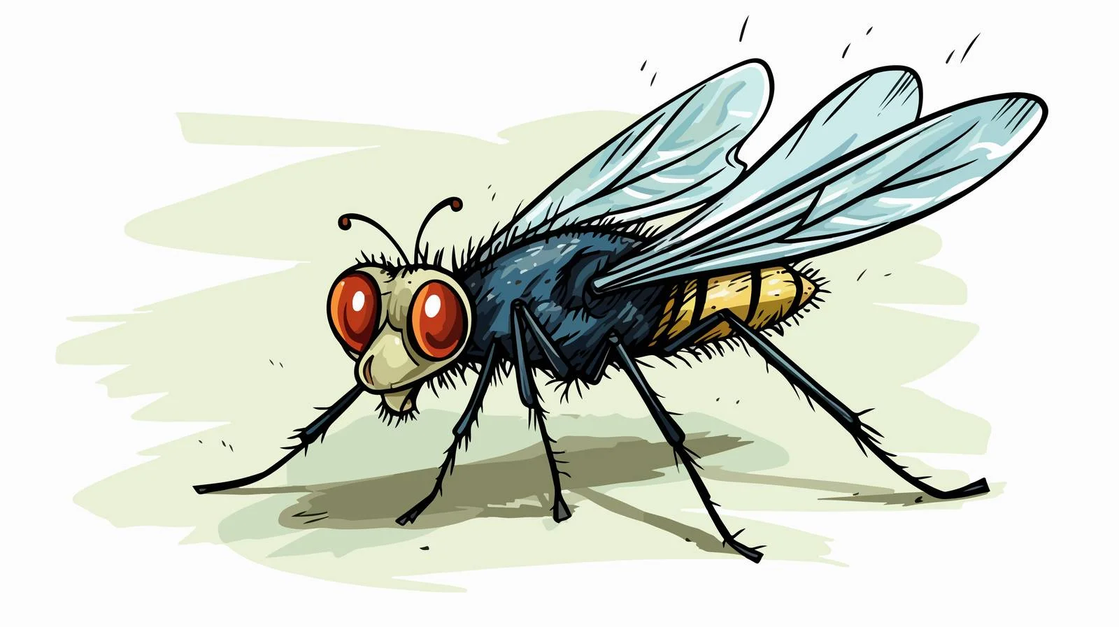 Cartoon Fly Zapped Stock Illustration — free download from Dotvec