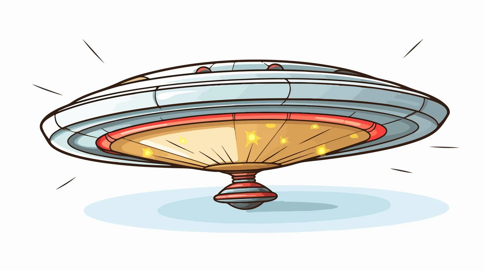 Cartoon Flying Saucer Illustration — free download from Dotvec