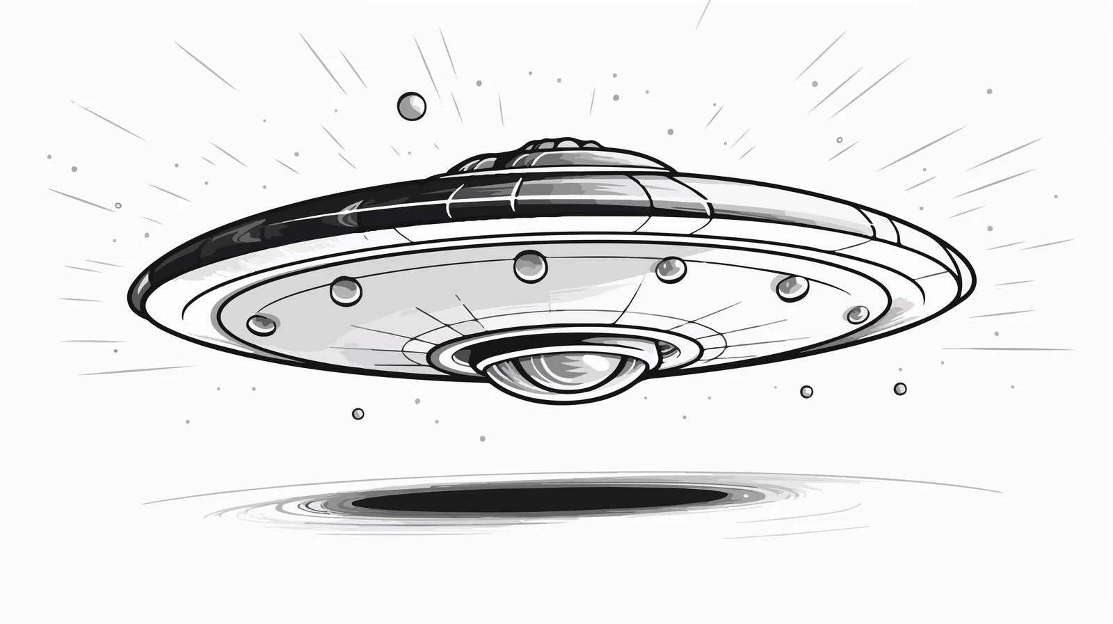 Cartoon Flying Saucer Illustration — free download from Dotvec