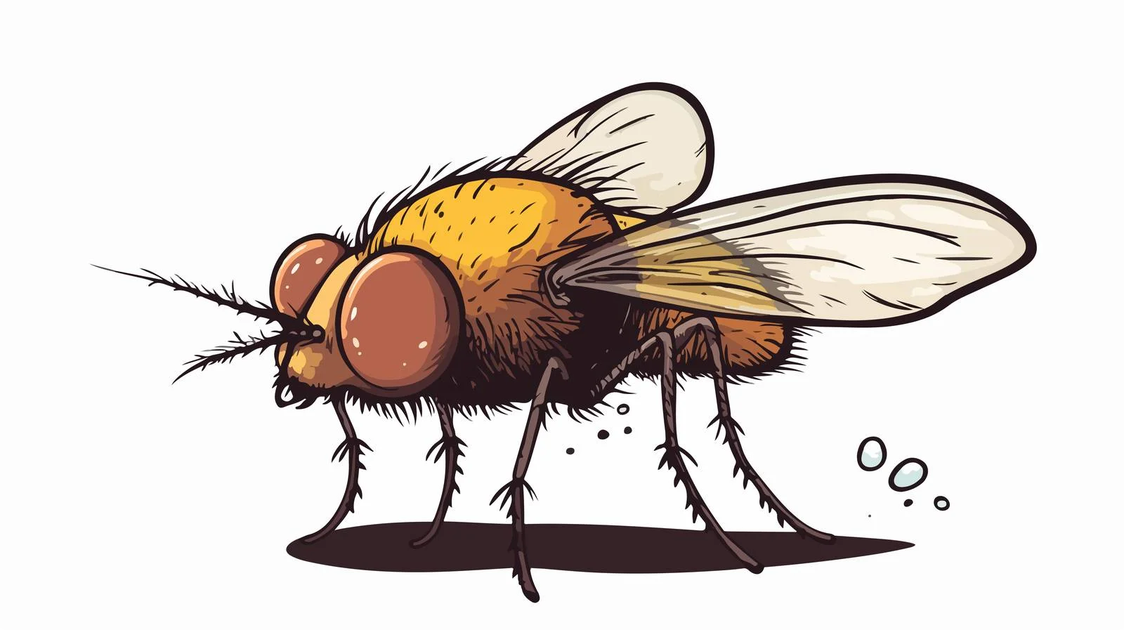 Cartoon Farting Fly Illustration — free download from Dotvec
