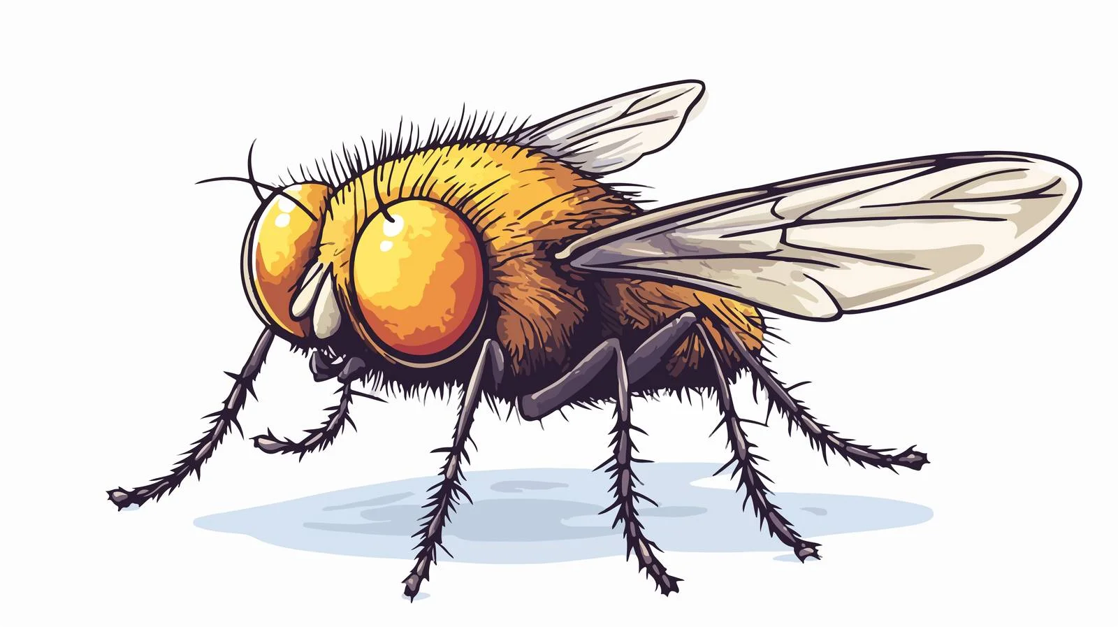 Comic Farting Fly Illustration — free download from Dotvec
