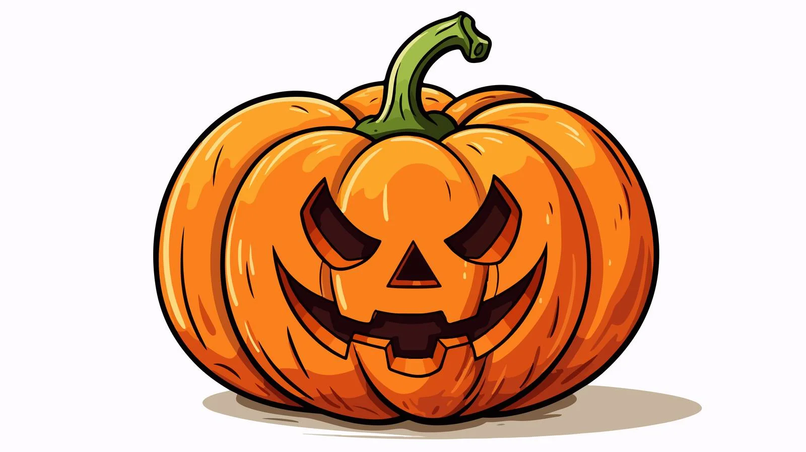 Freehand Cartoon Halloween Pumpkin Vector Illustration — free download from Dotvec