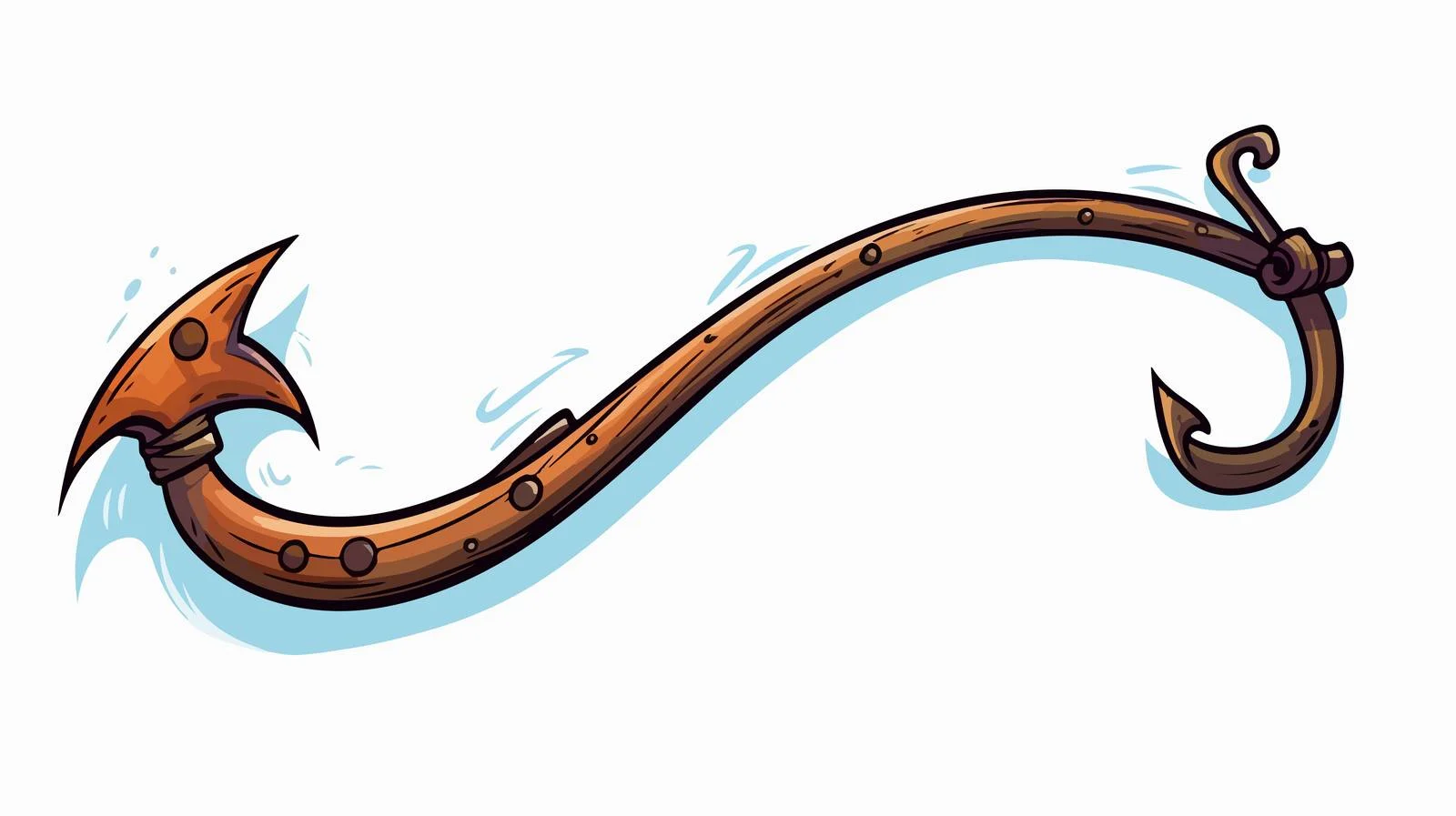 Cartoon Fishing Hook Vector Illustration — free download from Dotvec