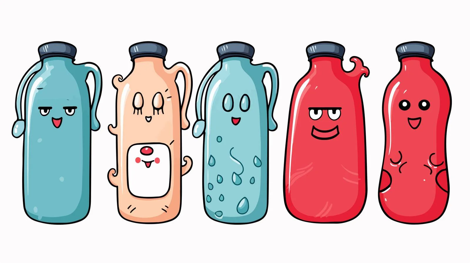 Cartoon Hot Water Bottle Illustration — free download from Dotvec