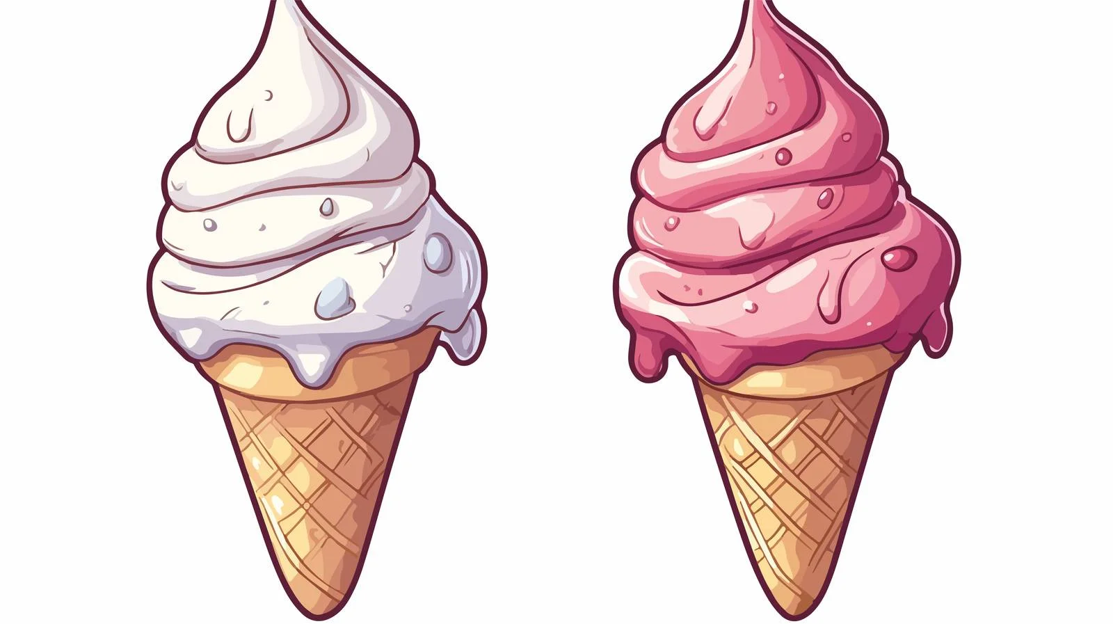 Whimsical Ice Cream Cone Illustration — free download from Dotvec