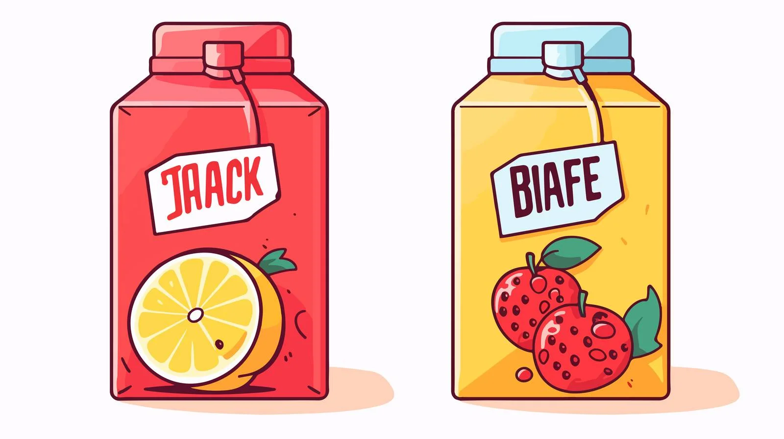 Juice Box Cartoon Illustration — free download from Dotvec
