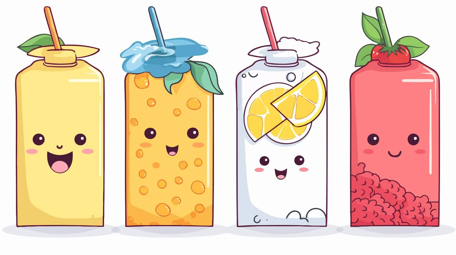 Juice Box Cartoon Vector Illustration — free download from Dotvec