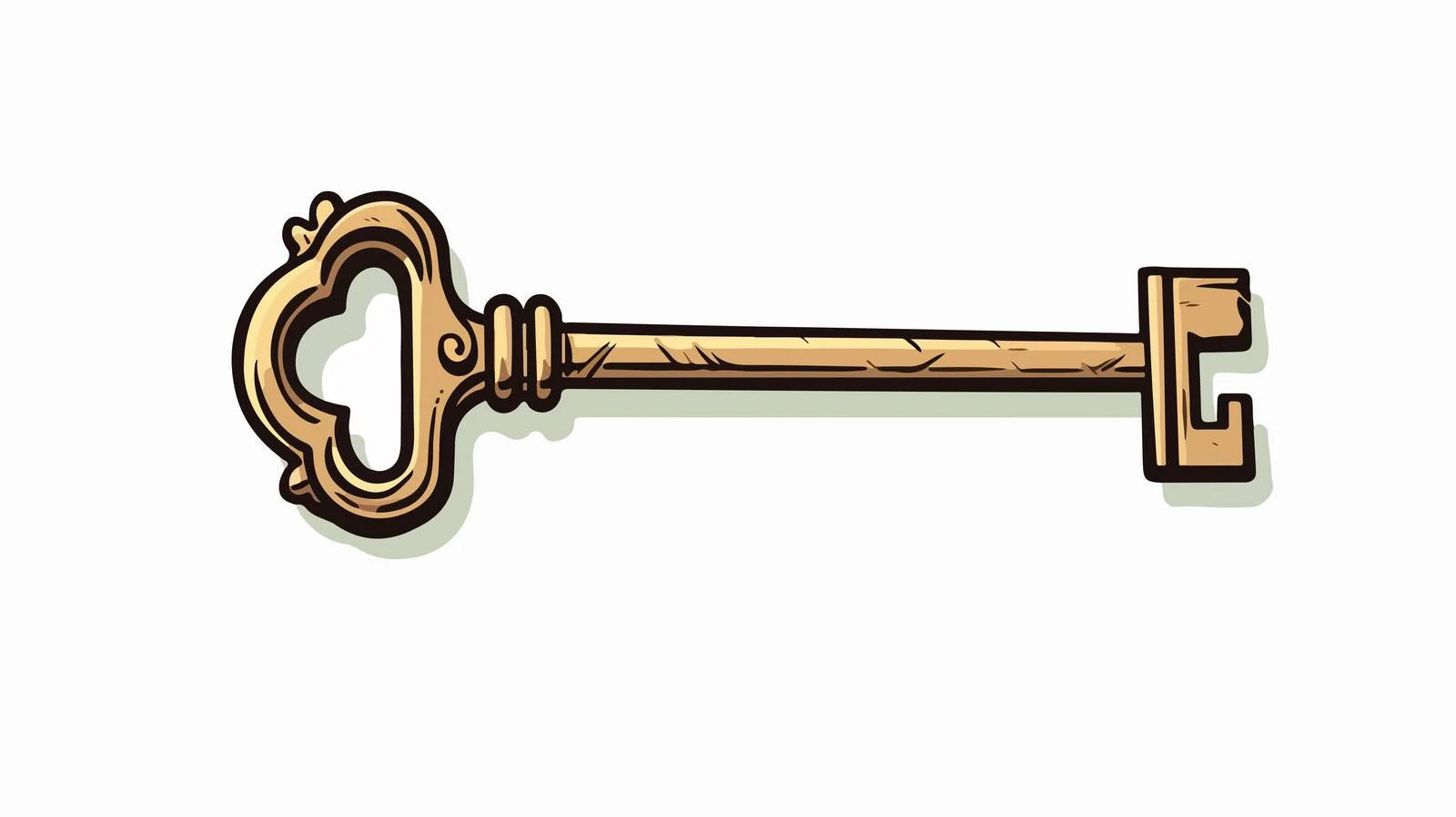 Hand-drawn Cartoon Key Illustration — free download from Dotvec