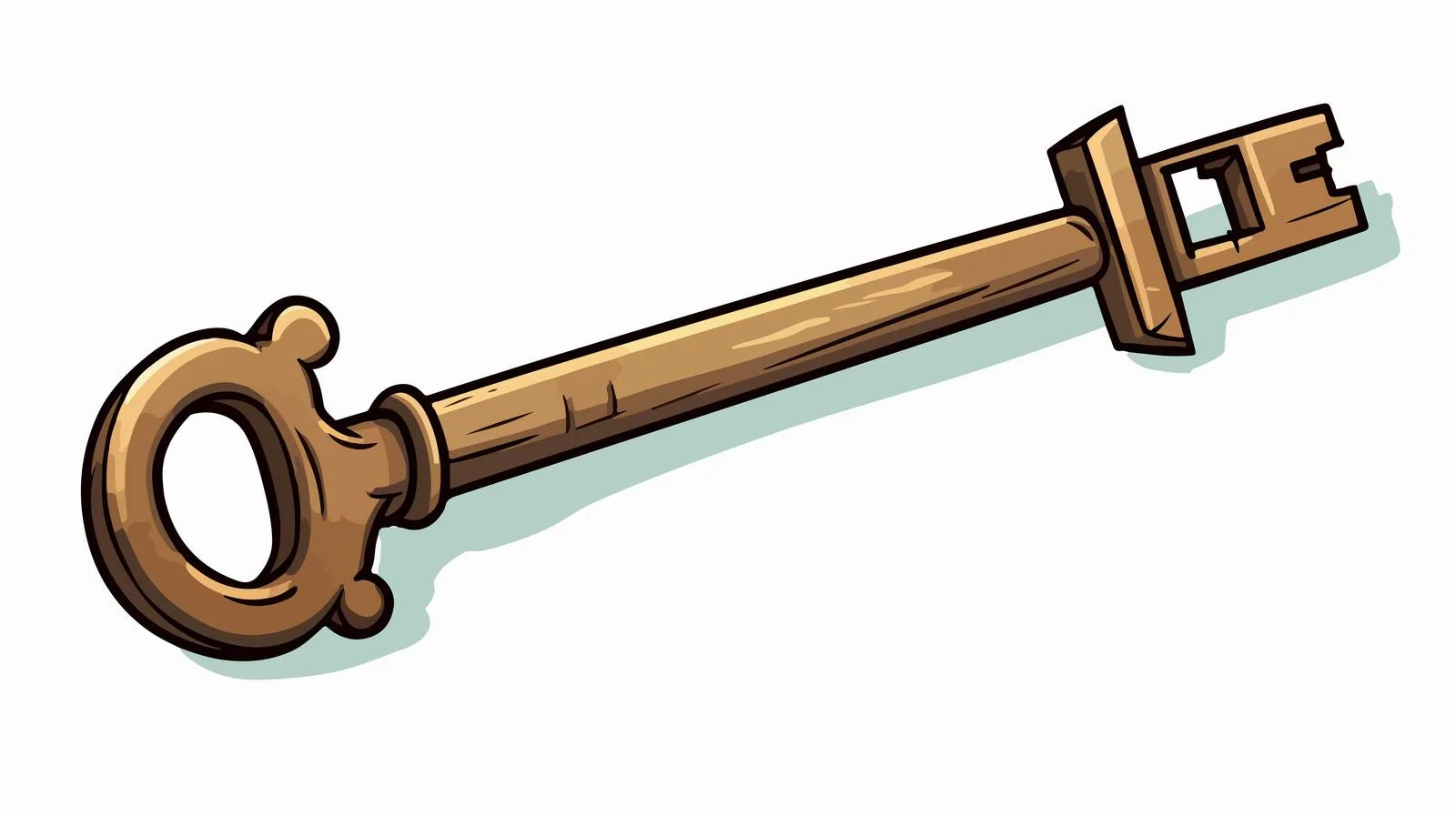 Hand-Drawn Cartoon Key Illustration — free download from Dotvec