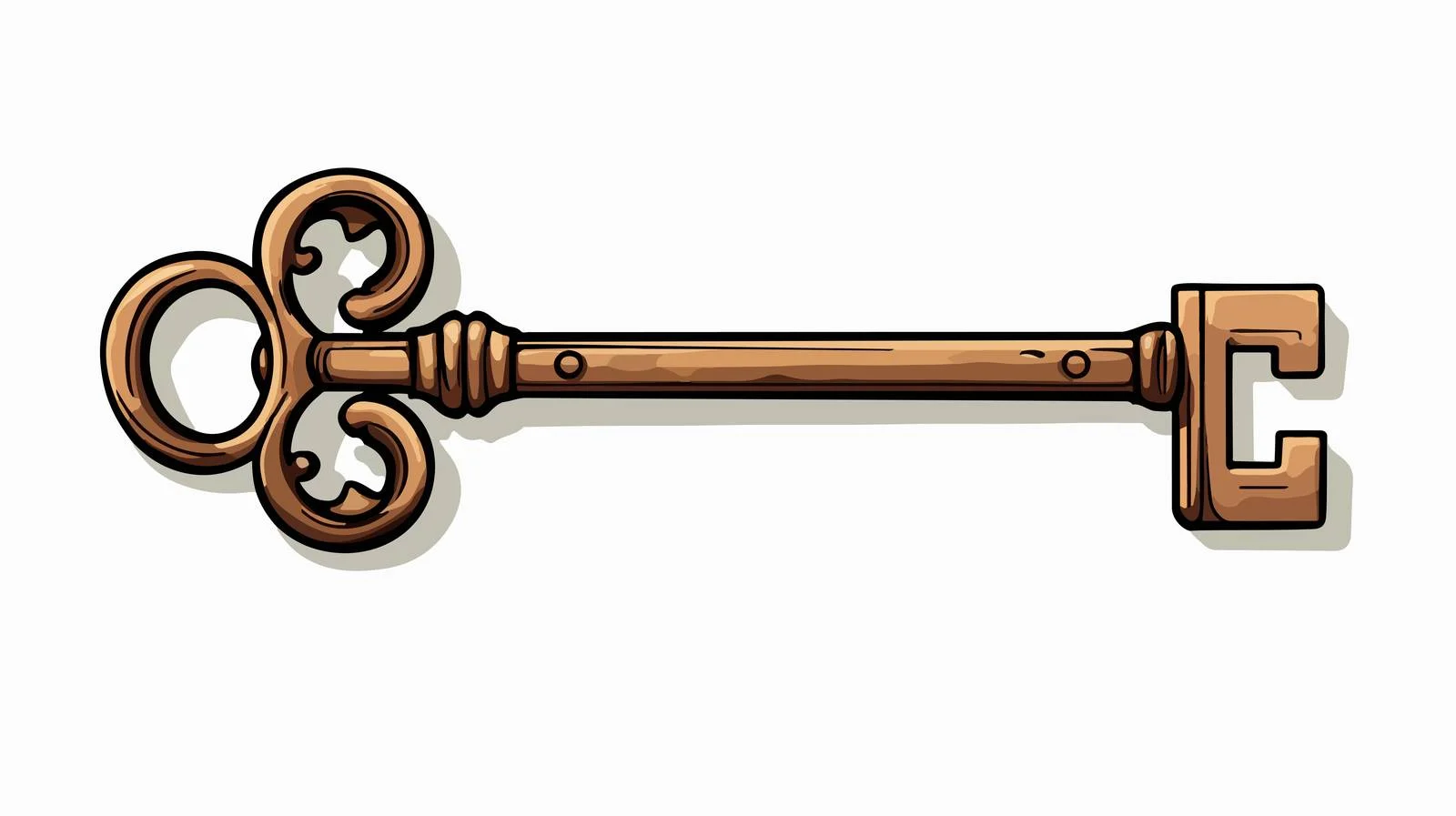 Cartoon Key Illustration — free download from Dotvec