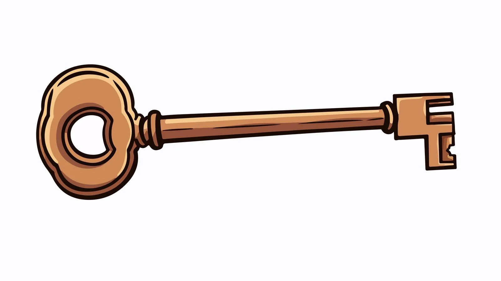 Cartoon Key Illustration — free download from Dotvec
