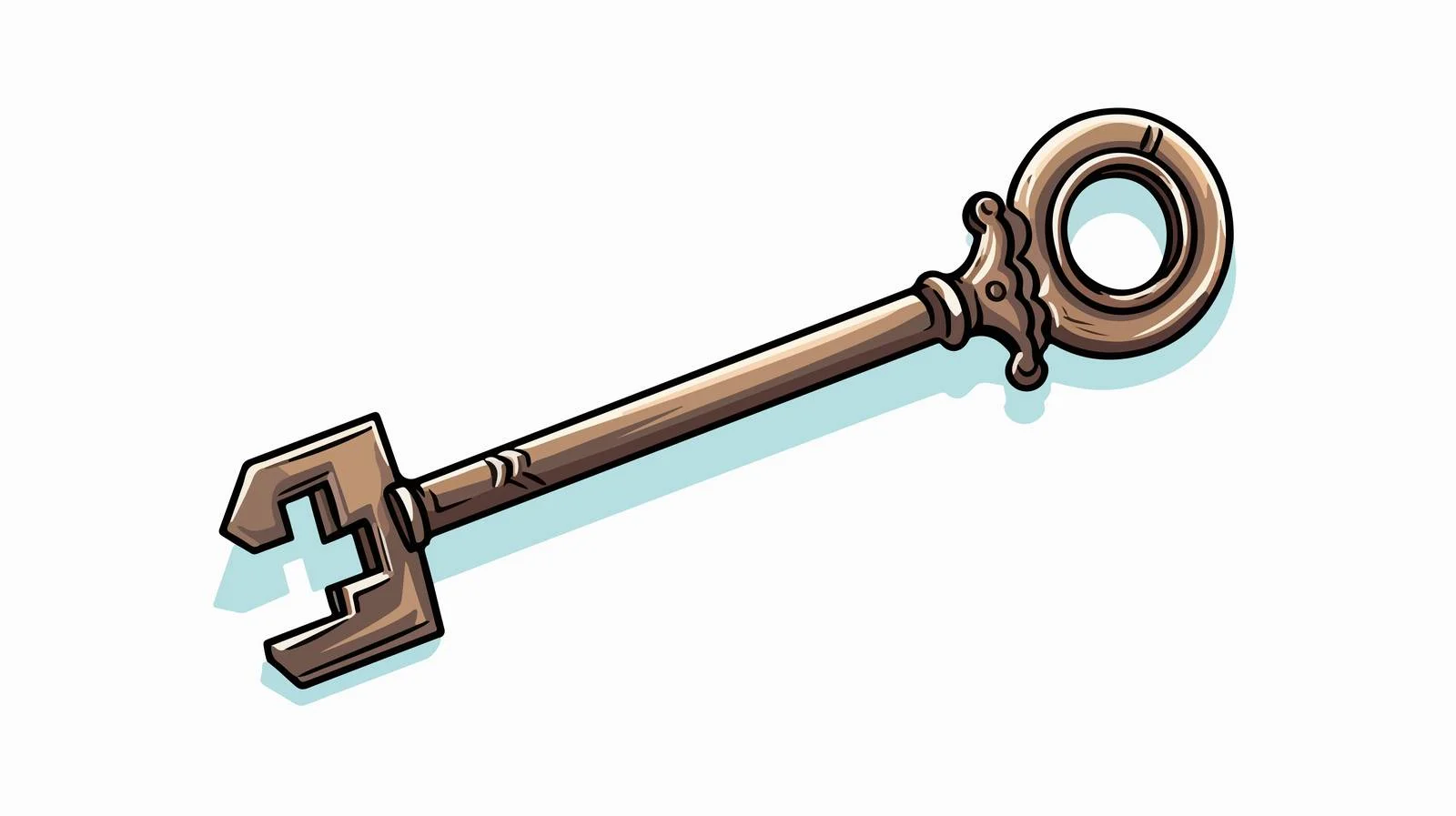 Cartoon Key Illustration — free download from Dotvec