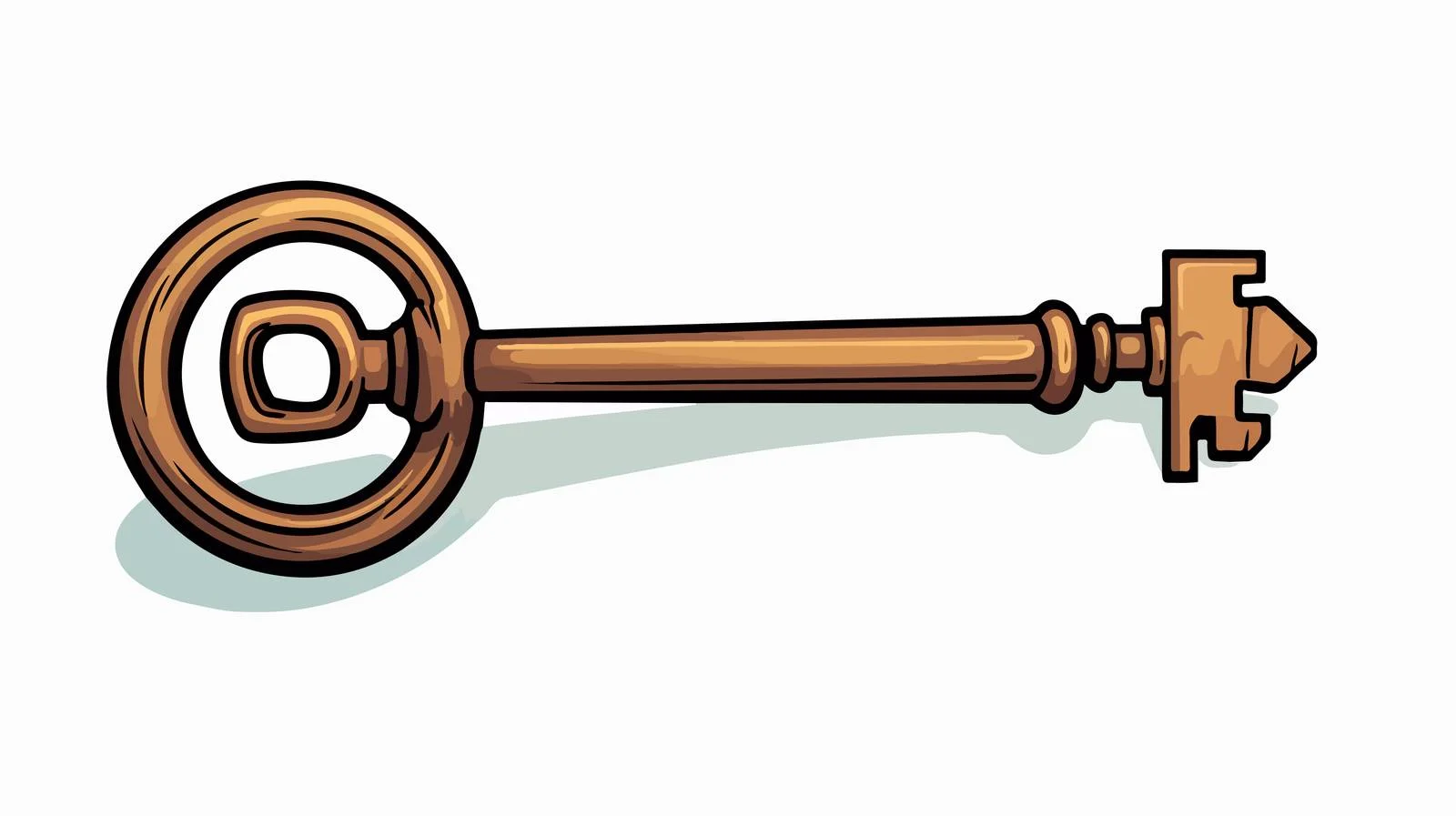 Cartoon Key Illustration — free download from Dotvec